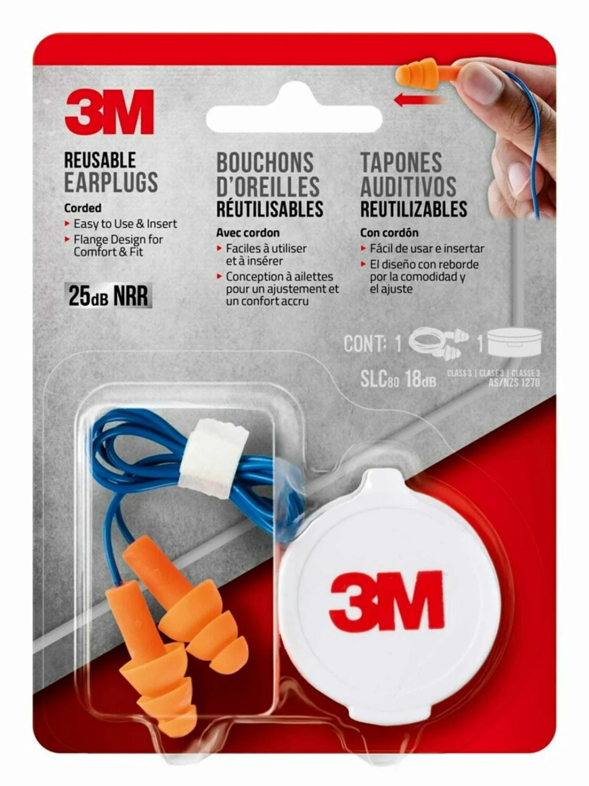 3M™ Corded Reusable Earplug