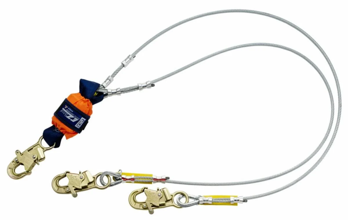 3M™ DBI-SALA® EZ-Stop™ Leading Edge 100% Tie-Off Cable Shock-Absorbing Lanyard 1246067, Orange, 6 ft