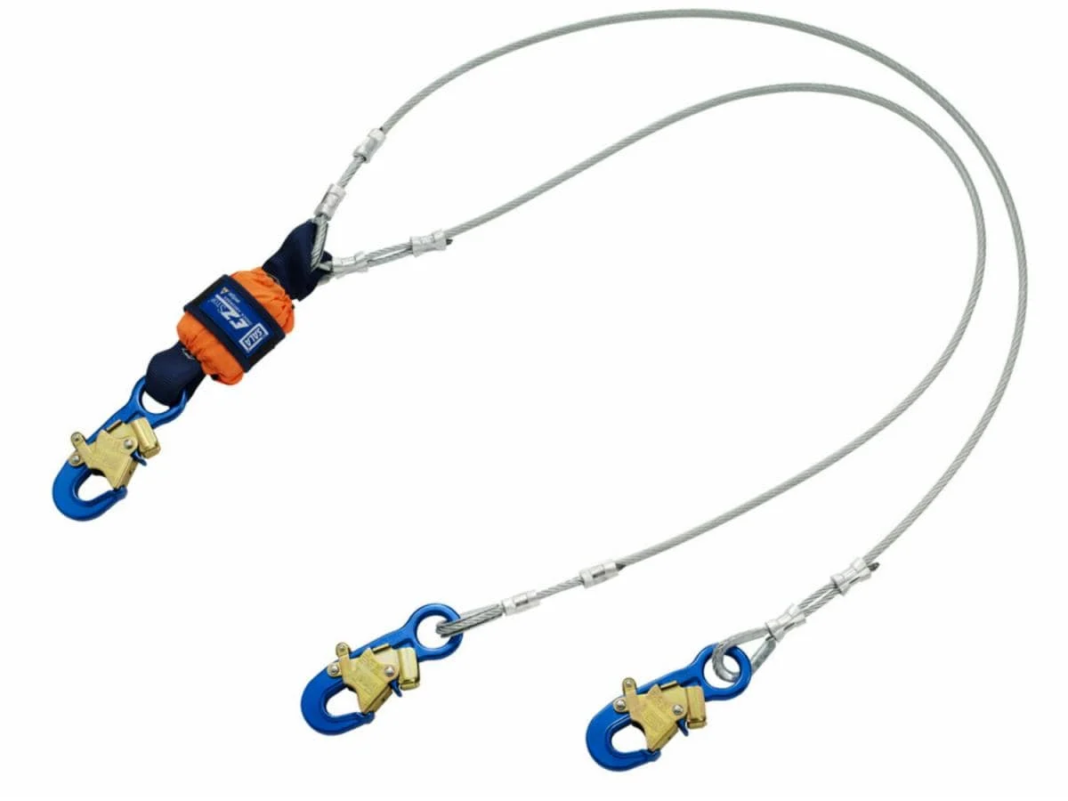 3M™ DBI-SALA® EZ-Stop™ Leading Edge 100% Tie-Off Cable Shock-Absorbing Lanyard 1246068, Orange, 6 ft