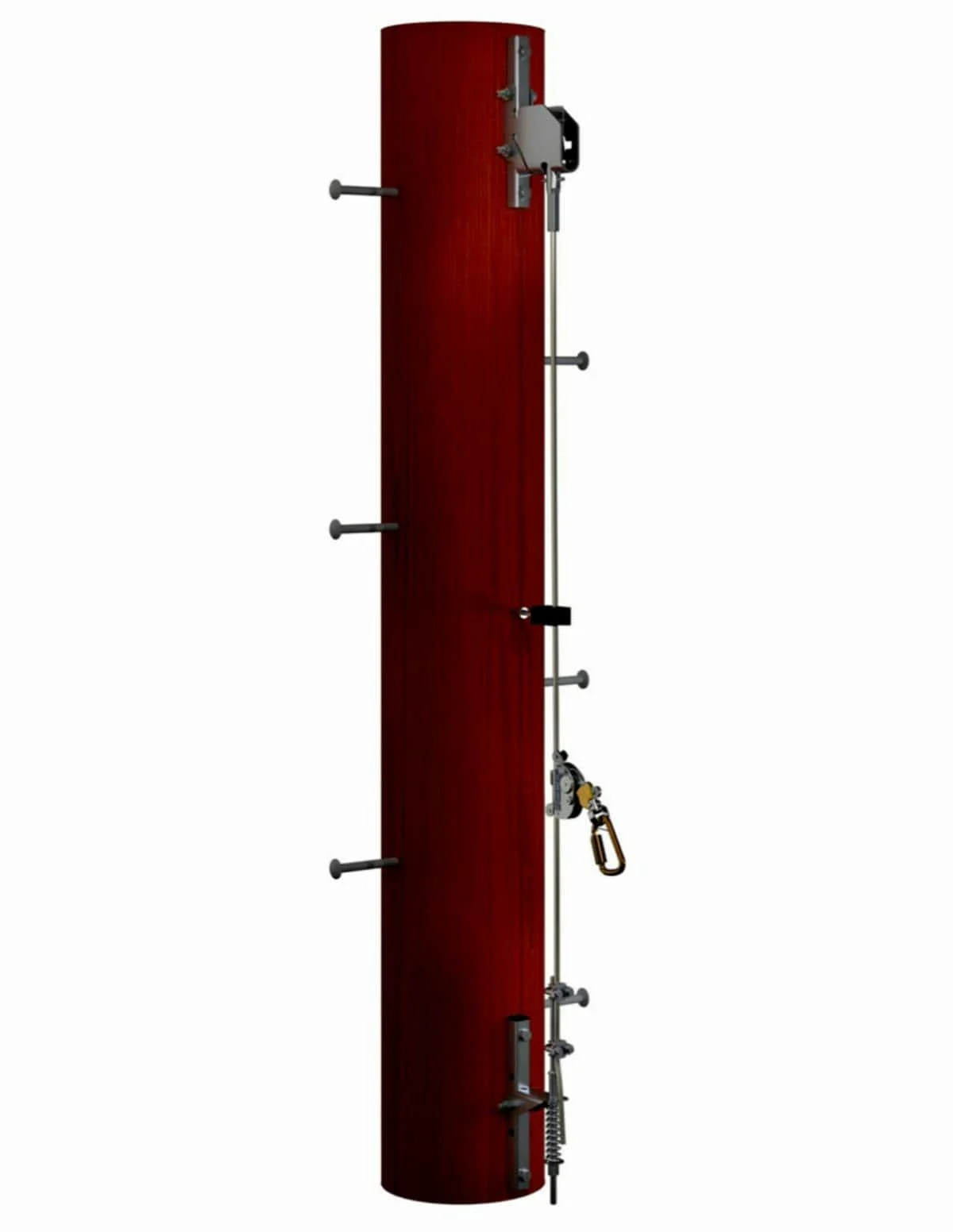 3M™ DBI-SALA® Lad-Saf™ Cable Vertical Safety System Bracketry For Wood Pole 6116635, 2 User, Galvanized Steel