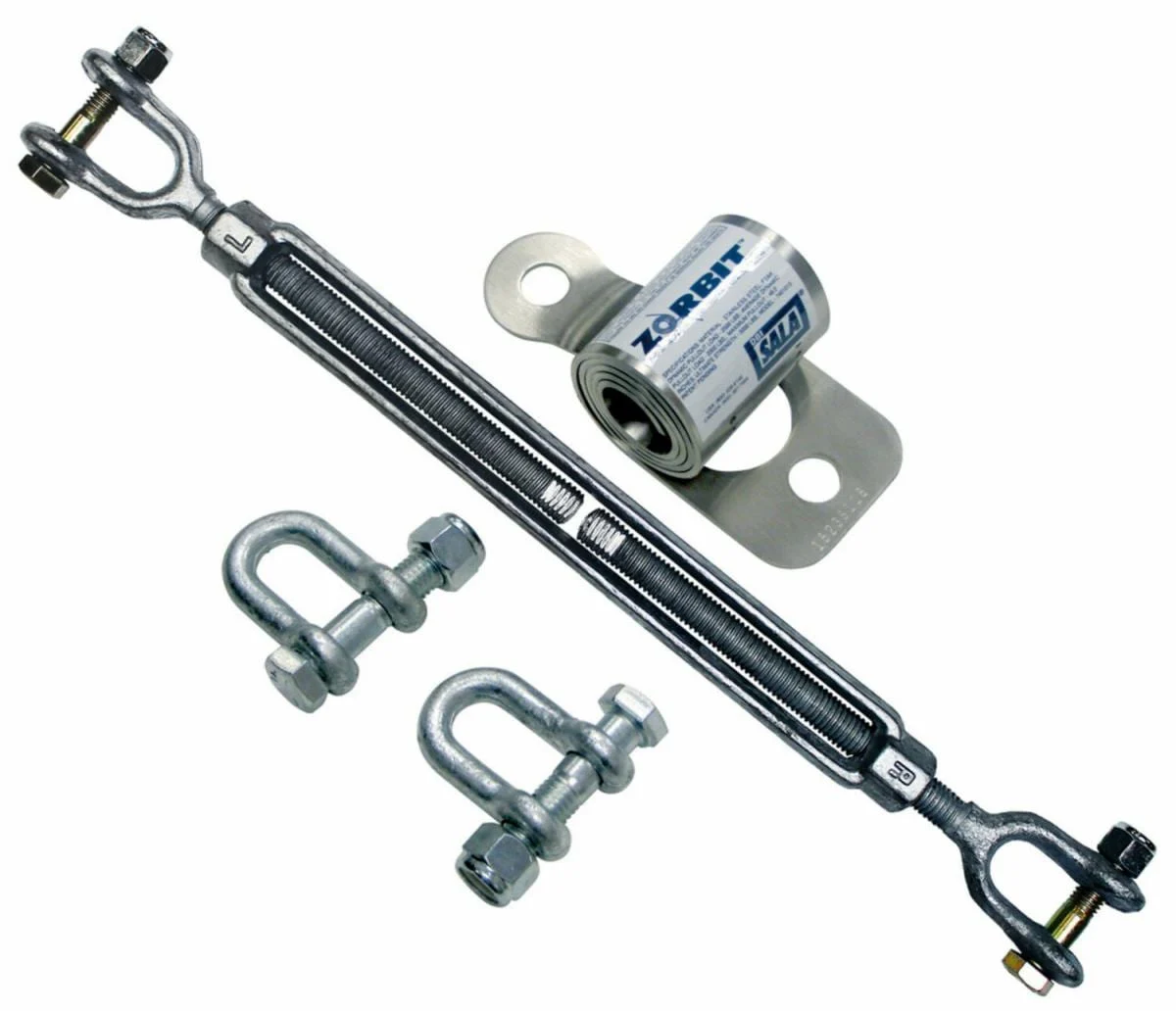 3M™ DBI-SALA® Metal Horizontal Lifeline Energy Absorber with Hardware Kit 7401032, 2 Shackles, Turnbuckle