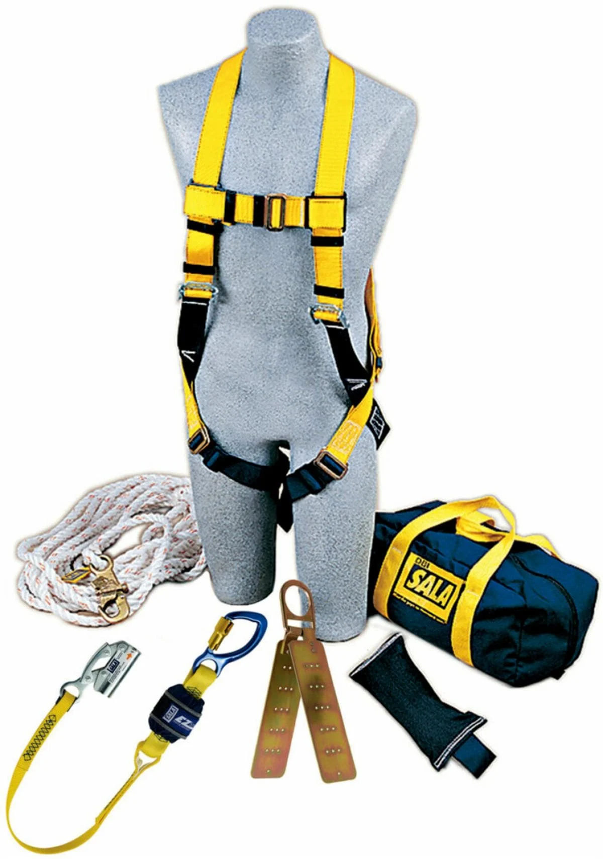 3M™ DBI-SALA® Roofers Fall Protection Compliance Kit 2104169, Anchor, Harness, Rope Grab/Lanyard, Lifeline, 50 ft
