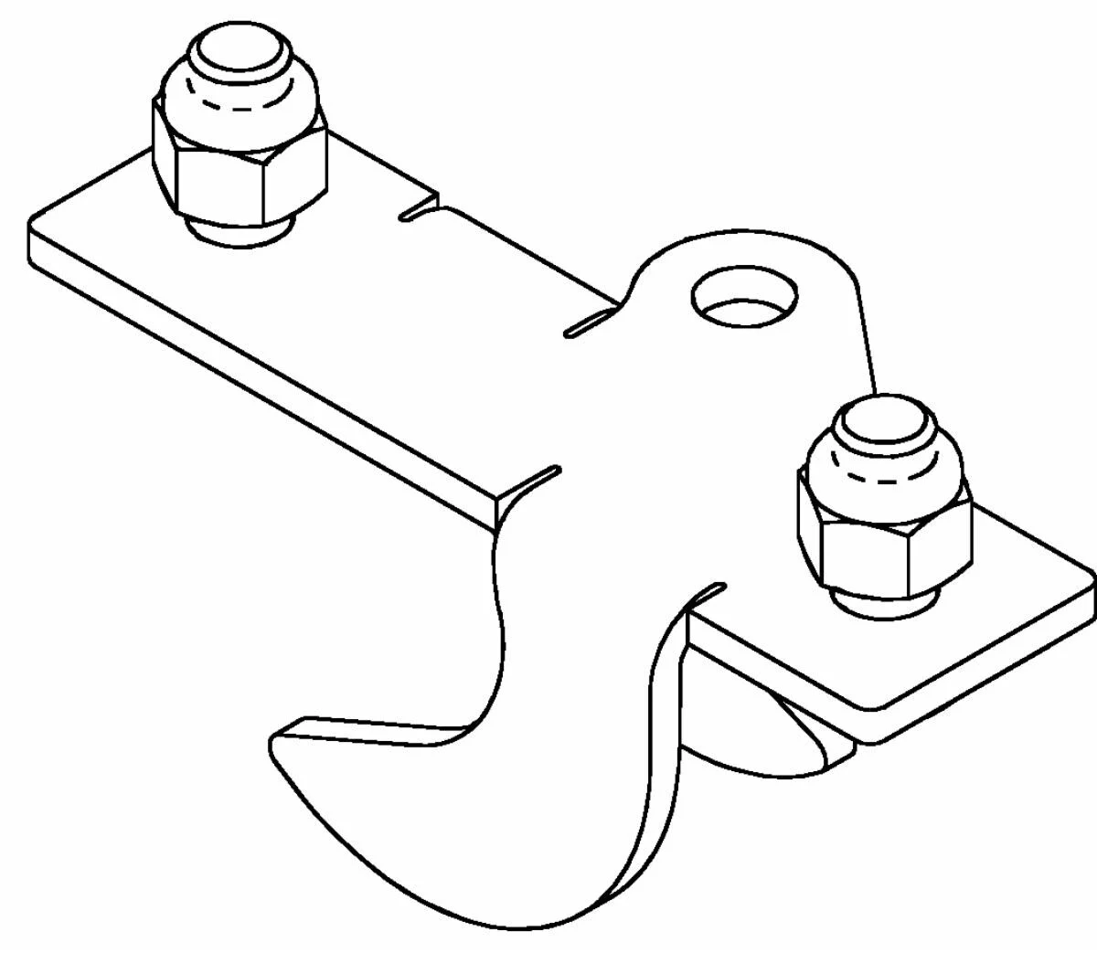 3M™ DBI-SALA® SecuraSpan™ Perpendicular I-Beam HLL Stanchion Intermediate Bracket 7400089, Order Separately, 1 ea