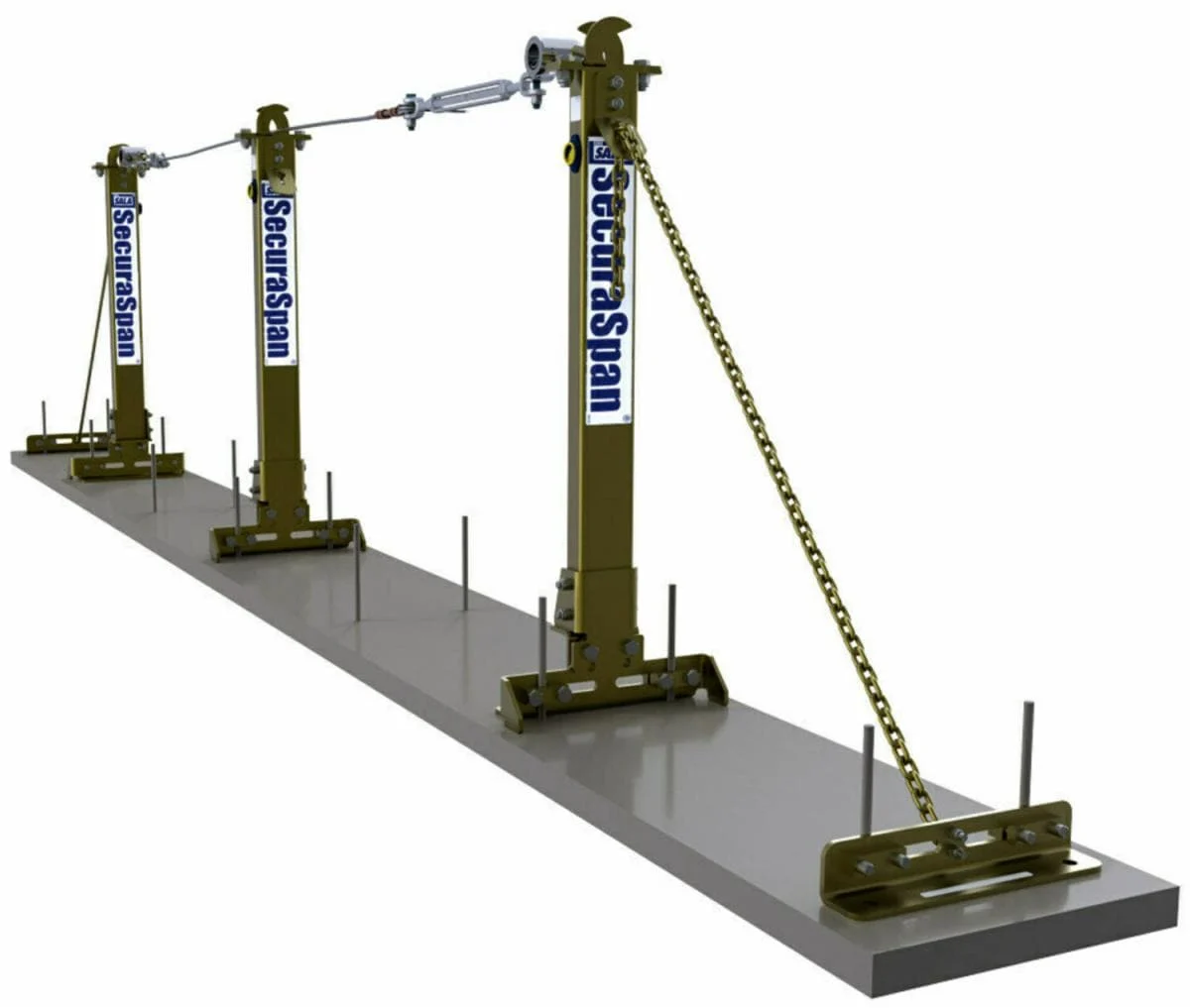 3M™ DBI-SALA® SecuraSpan™ Rebar/Shear Stud Horizontal Lifeline System 7400660, 1 EA