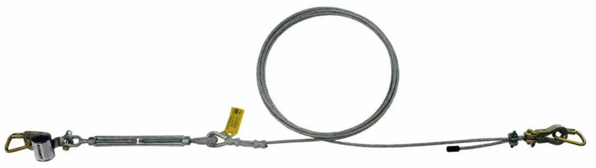 3M™ DBI-SALA® Single-Span Horizontal Lifeline For Stanchions 7403030, Galvanized Cable, 30 ft