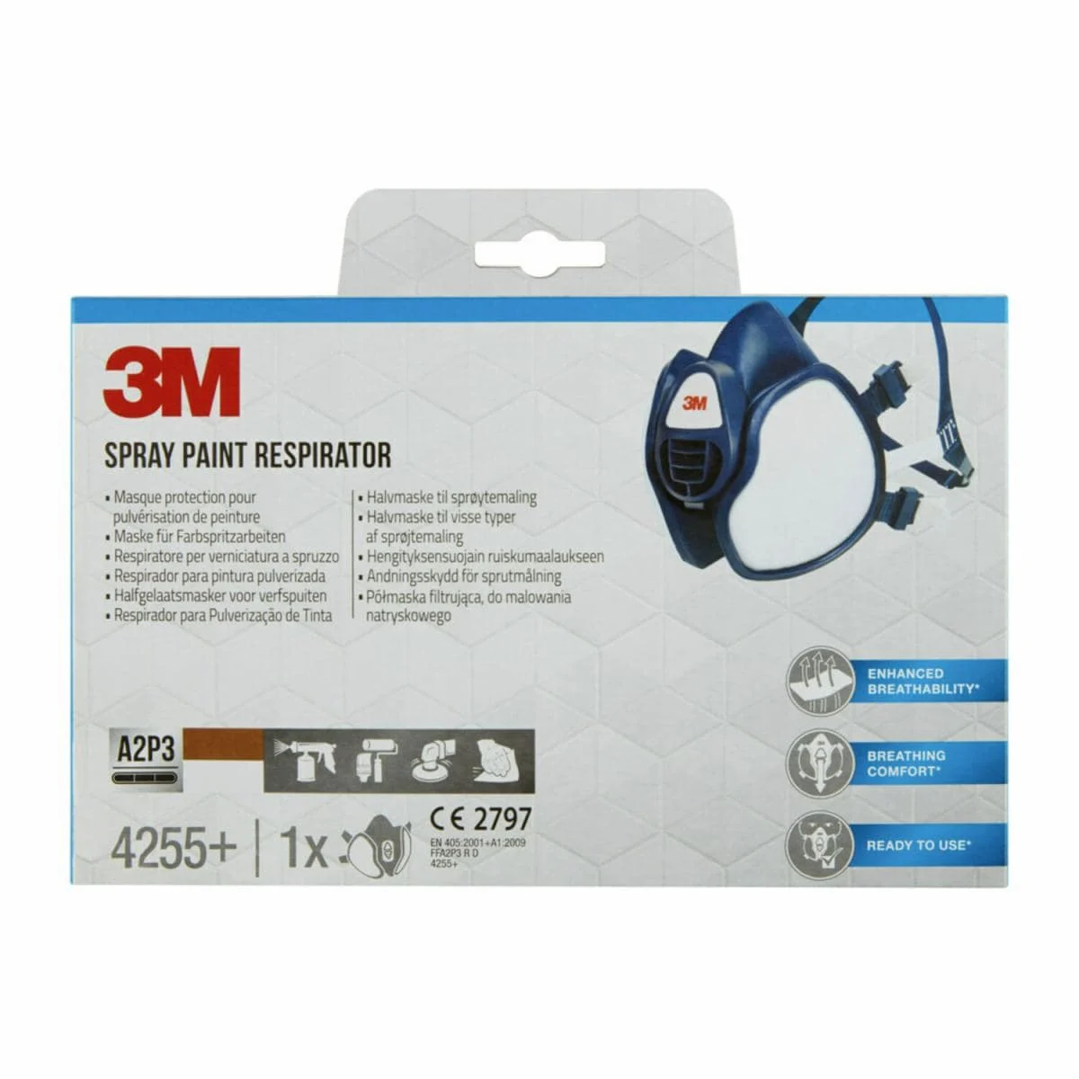 3M™ Masque protection pour pulvérisation de peinture 4255+, A2P3, 1 paquet