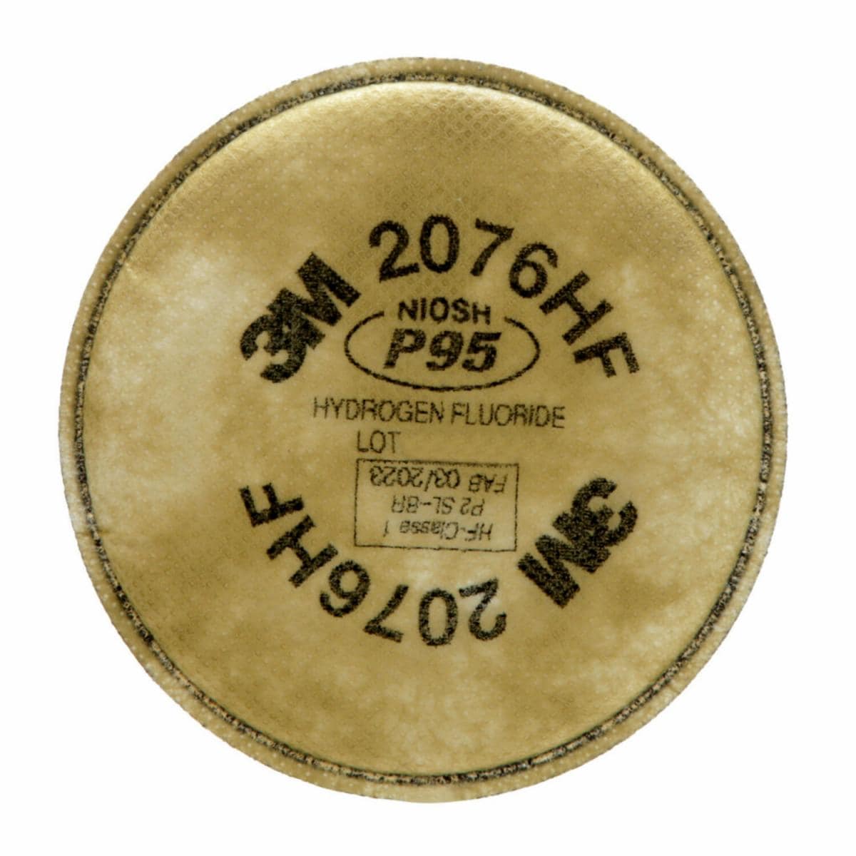 3M™ Particulate Cartridge 2076HF, Hydrogen Fluoride, P95, with Nuisance Level Acid Gas Relief 100 EA/Case