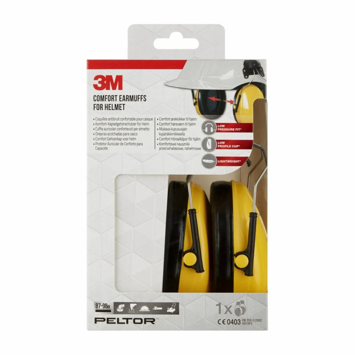 3M™ PELTOR™ Optime™ Coquilles antibruit confortables pour casque H510P3 (87-98 dB)
