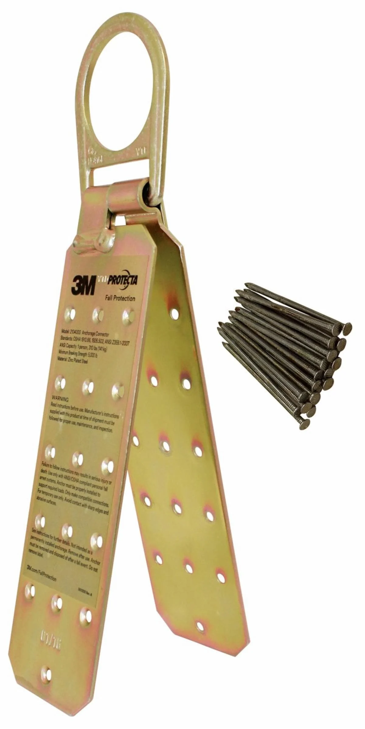 3M™ Protecta® Reusable Hinged Roof Anchor For Wood/Metal 2104000, with Fastener Kit