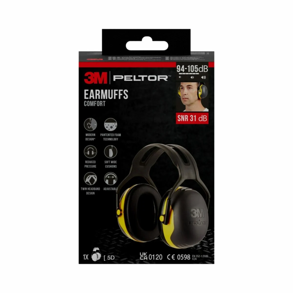 Casque anti-bruit confortable 3M™ PELTOR™ X2A, SNR 31 dB