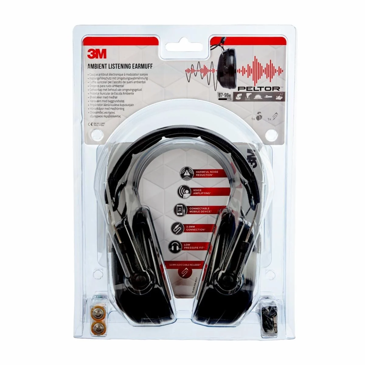 Casque antibruit électronique à modulation sonore 3M™ Peltor™ ProTac™ II(87-98 dB)