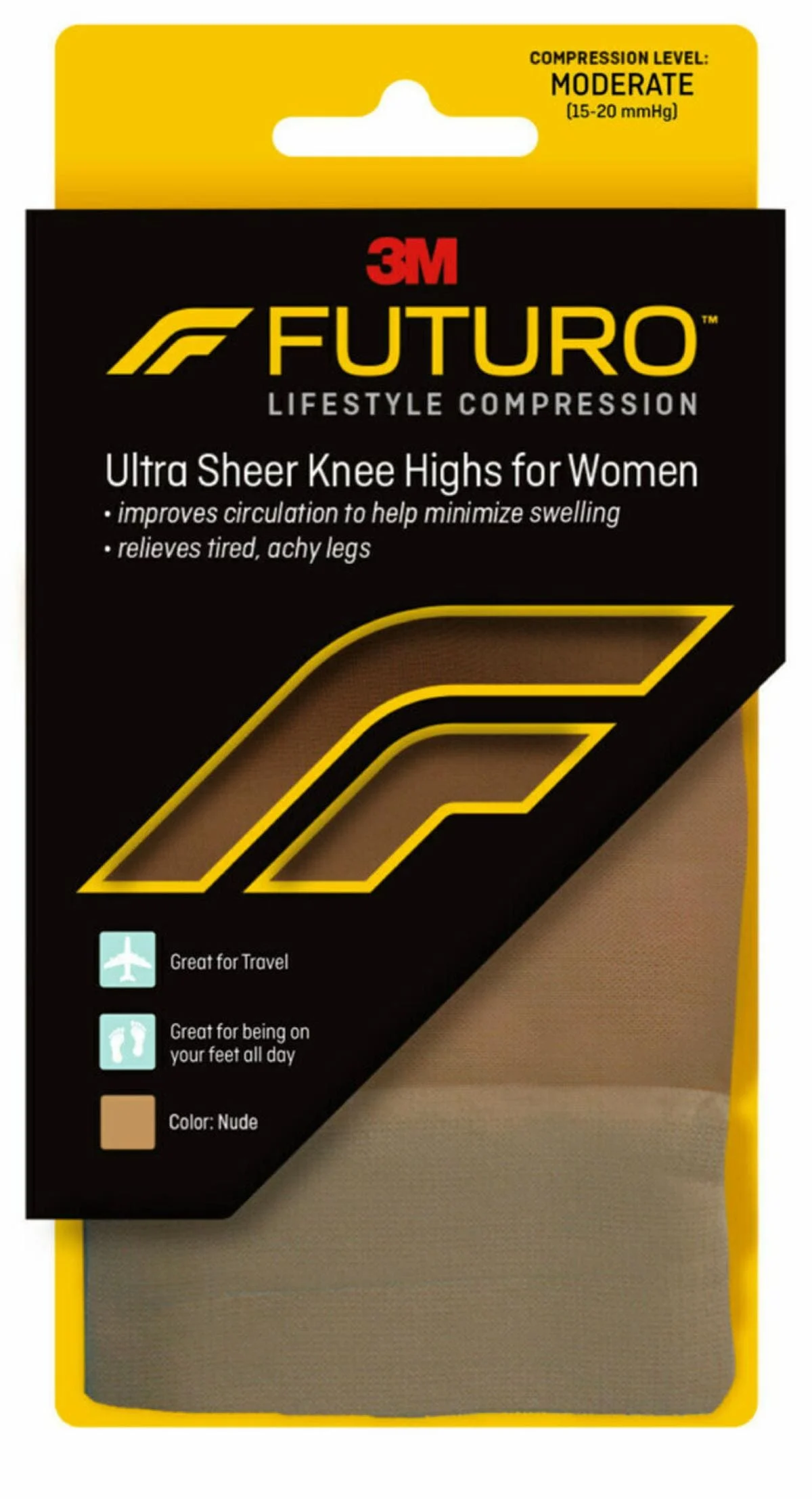 FUTURO™ Ultra Sheer Knee Highs for Women, Moderate Compression