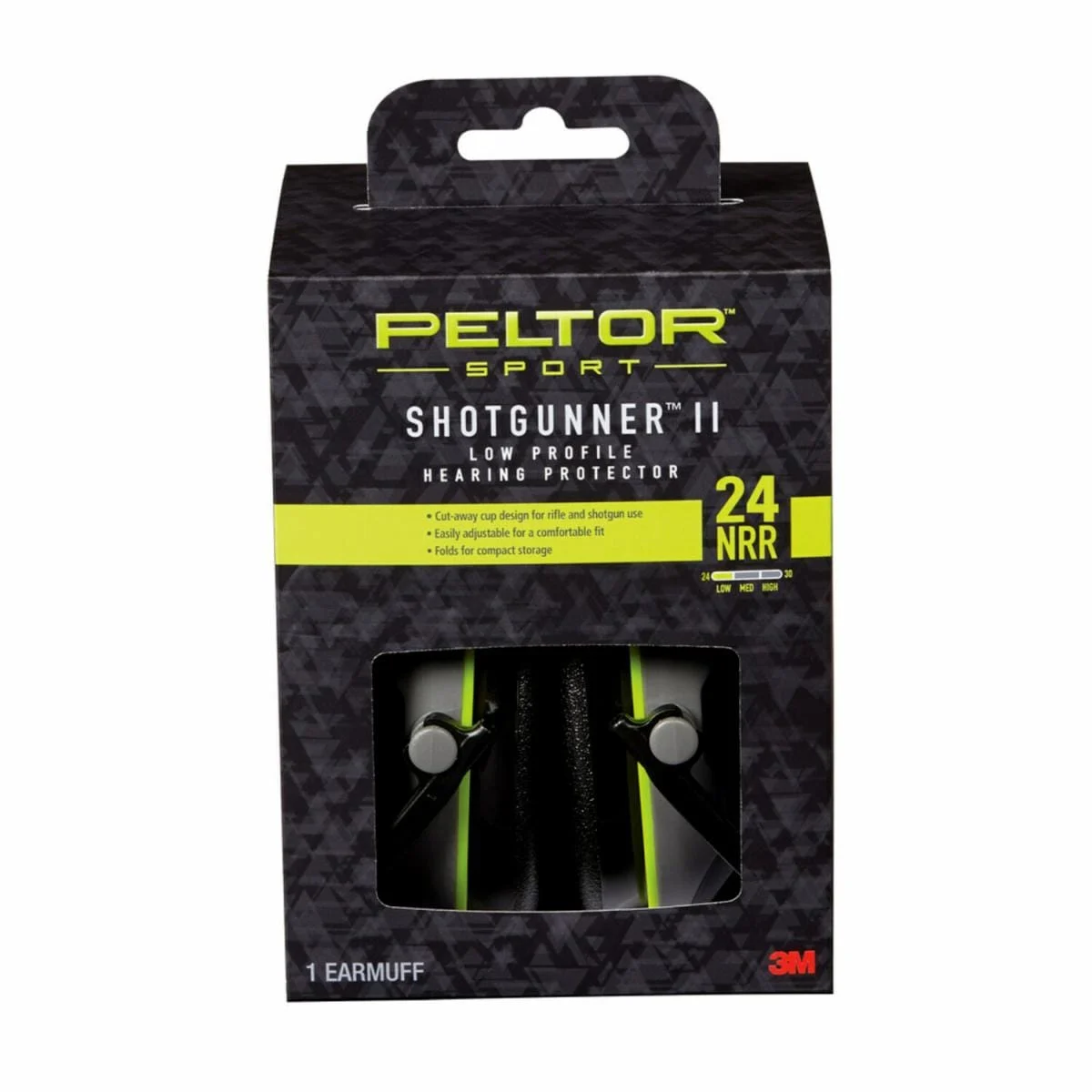 Peltor™ Sport Shotgunner™ II Low-Profile Hearing Protector, 24 NRR Black/Gray