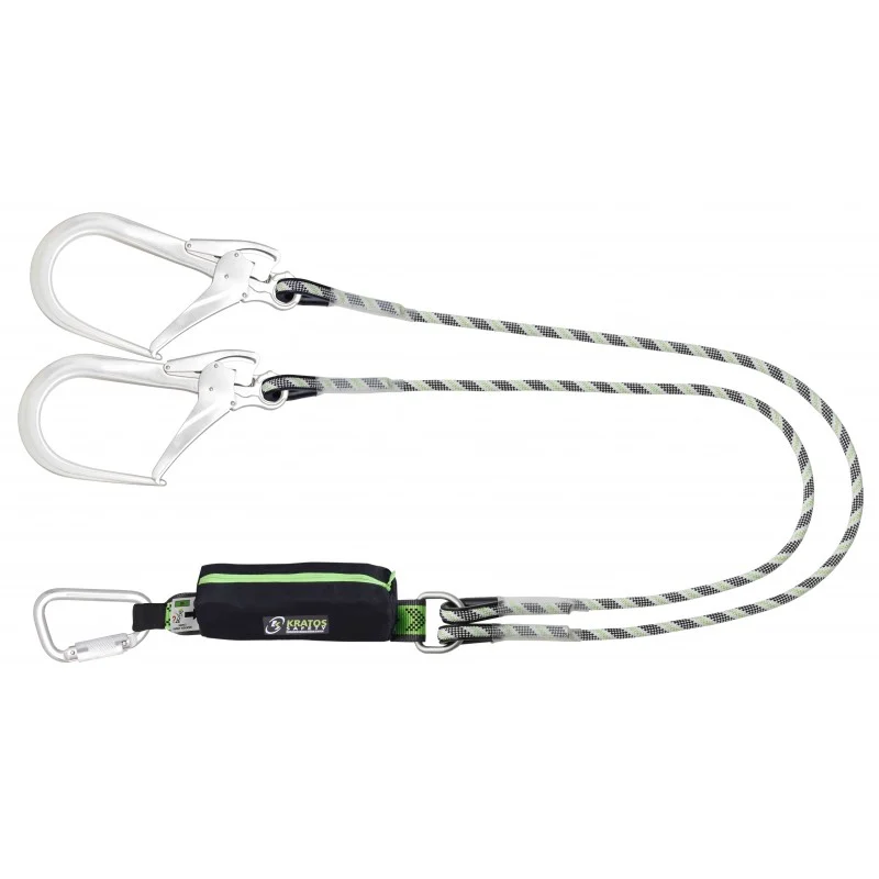 CURIOSITY-S - Forked energy absorbing lanyard Kernmantle antiabrasion rope, lg. 1.50 m