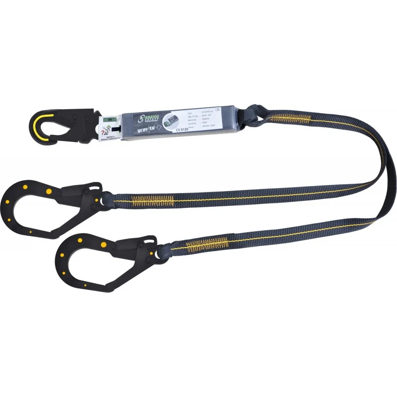 DIELECTRI - Forked dielectric energy absorbing webbing lanyards
