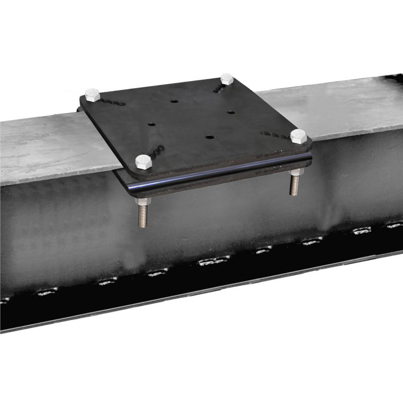 Galvanized steel plates for clamping on metal beam  (for 80-150 mm flange beams)