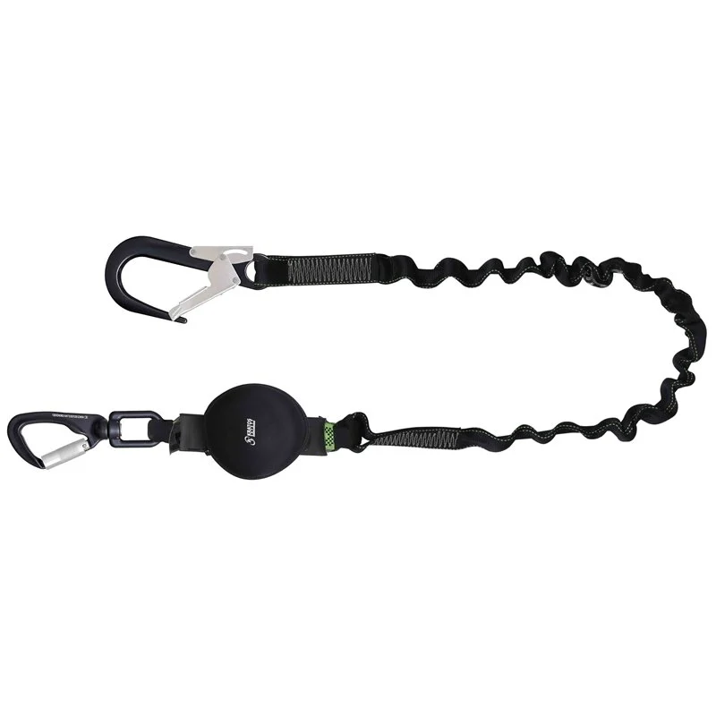 GRAVITY-S - Longe en sangle élastique avec absorbeur d'énergie et 2 mousquetons alu à verrouillage auto, lg maxi 2 m