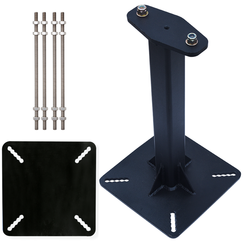 Galvanized steel rigid post (height 300 mm) with clamps for horizontal wire rope lifeline KS 4000