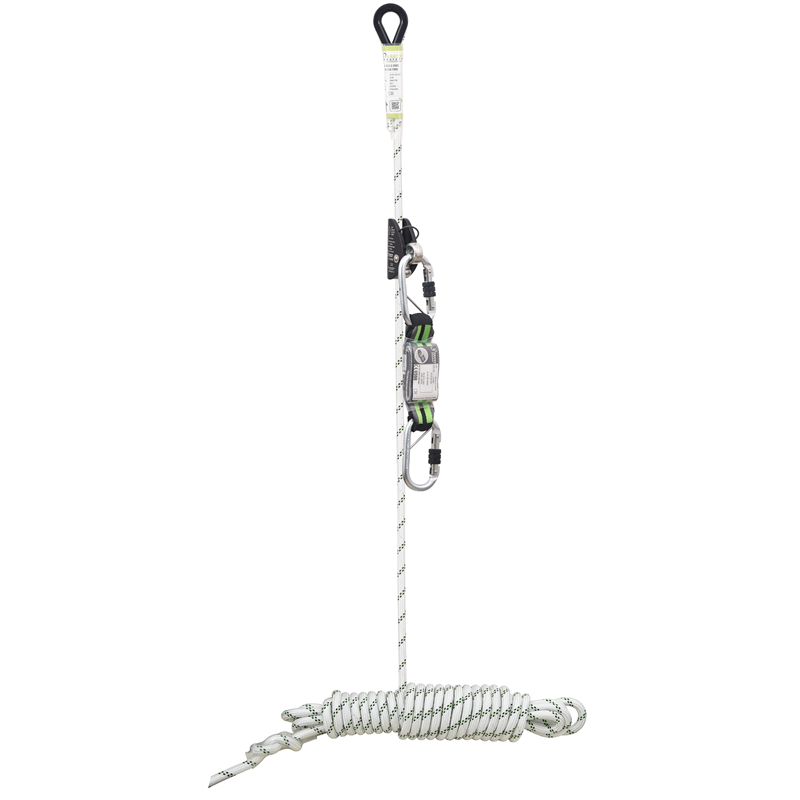 LOREL-A, Sliding fall arrester attached to 20 m anchor line, removable energy absorber