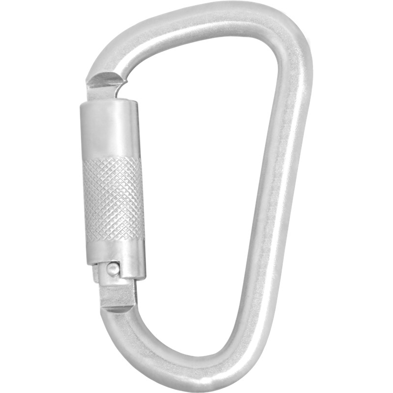 Steel quarter turn-locking karabiner - Keylock type