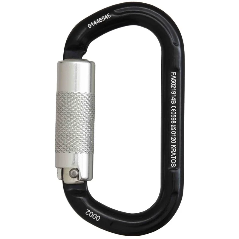 Aluminium quarter turn-locking karabiner