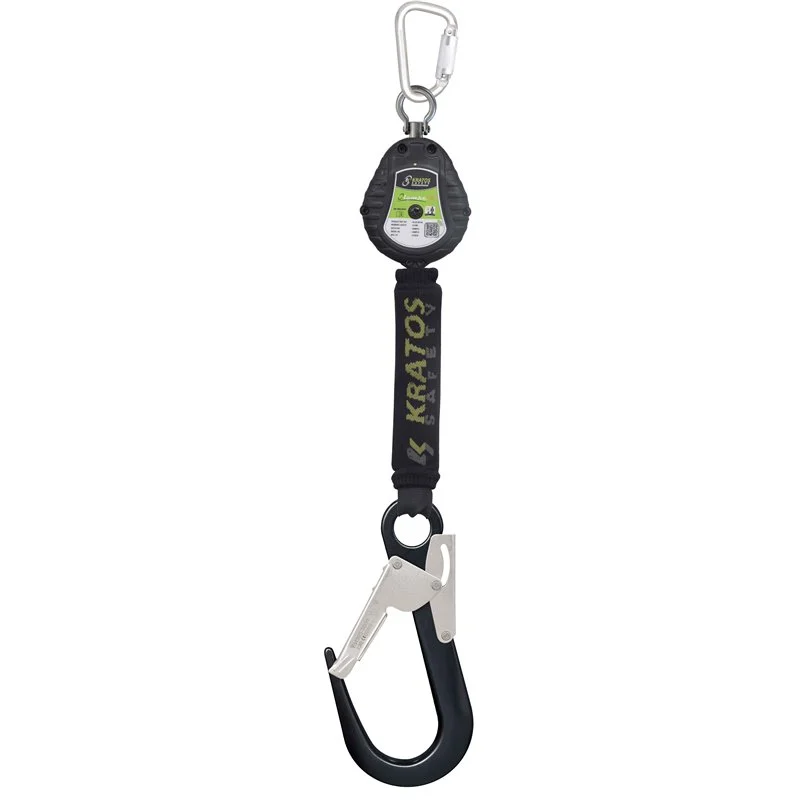 Olympe-S2, Retractable fall arrester with polymer casing and webbing lanyard Lg. 2m