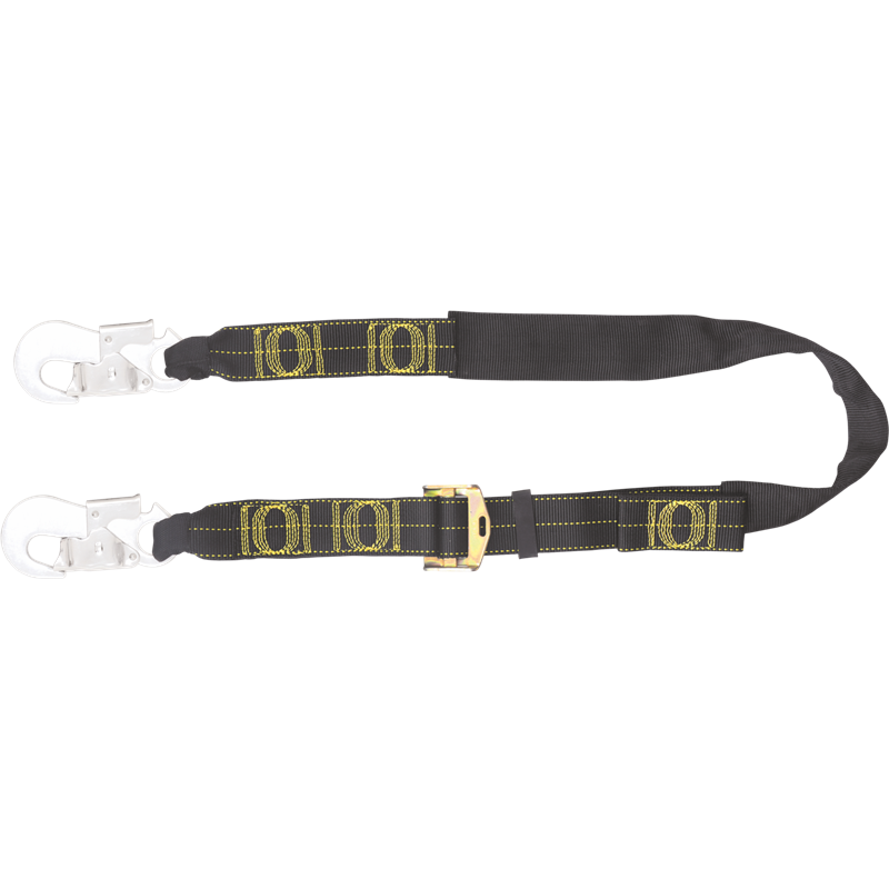 REVOLTA - Longe ajustable de maintien au travail en sangle avec mousquetons à verrouillage automatique en aluminium