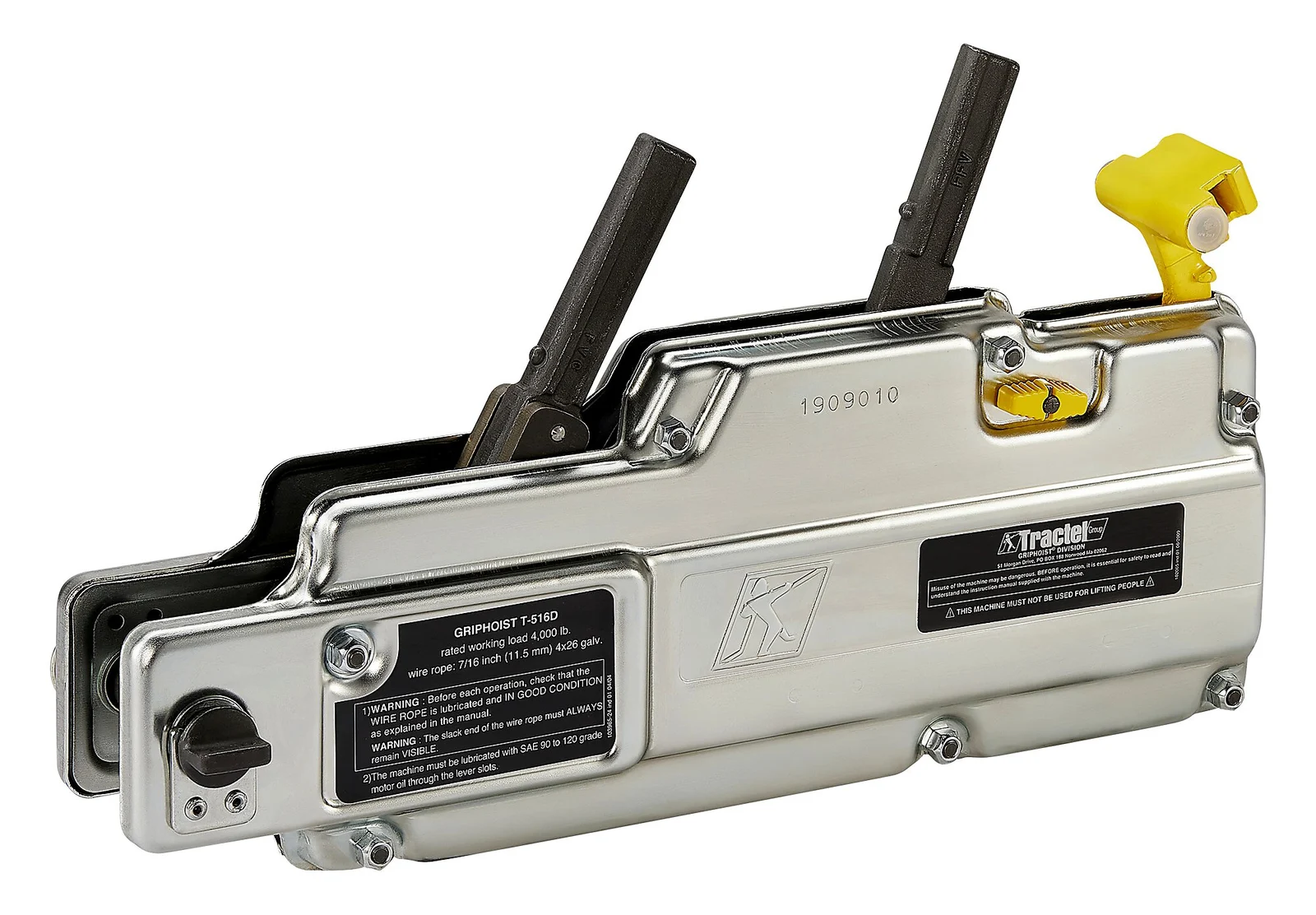 T516D Griphoist®/Tirfor® Wire Rope Hoist – 2 ton / 4,000 lb. capacity