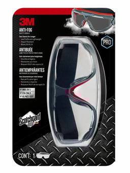 3M™ Anti-Fog Goggle with Scotchgard™ Protector 47212H1-VDC, Gray/Red, Clear Lens, 5/cs