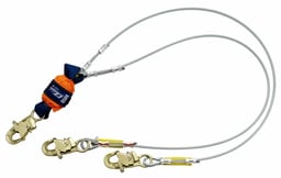 3M™ DBI-SALA® EZ-Stop™ Leading Edge 100% Tie-Off Cable Shock-Absorbing Lanyard 1246067, Orange, 6 ft