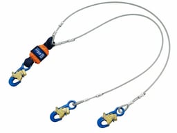 3M™ DBI-SALA® EZ-Stop™ Leading Edge 100% Tie-Off Cable Shock-Absorbing Lanyard 1246068, Orange, 6 ft