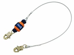 3M™ DBI-SALA® EZ-Stop™ Leading Edge Cable Shock-Absorbing Lanyard 1246066, Orange, 6 ft
