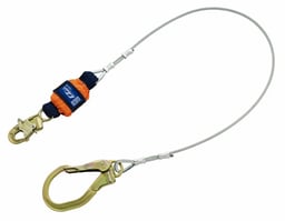 3M™ DBI-SALA® EZ-Stop™ Leading Edge Cable Shock-Absorbing Lanyard 1246261, Orange, 6 ft