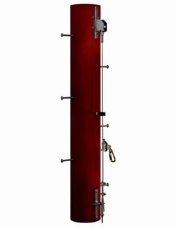 3M™ DBI-SALA® Lad-Saf™ Cable Vertical Safety System Bracketry For Wood Pole 6116635, 2 User, Galvanized Steel