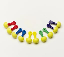 3M™ E-A-R™ EXPRESS™ Pod Plugs™ Earplugs 321-2200, Uncorded, Assorted Color Grips, Pillow Pack, 400 Pair/Case