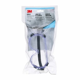 3M™ Goggle Chemical Splash, 93506P1-DC, Black Strap, Clear Lens, 10/case