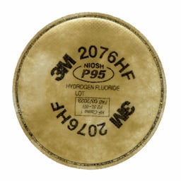 3M™ Particulate Cartridge 2076HF, Hydrogen Fluoride, P95, with Nuisance Level Acid Gas Relief 100 EA/Case