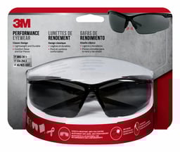 3M™ Performance Eyewear Anti-Fog, 47070H1-DC, Black/Gray, Clear Lens, 4/Case