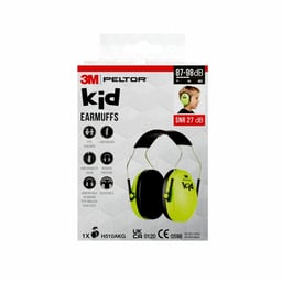 Casque anti-bruit 3M™ PELTOR™ pour enfants H510AKG, SNR 27 dB, vert néon.