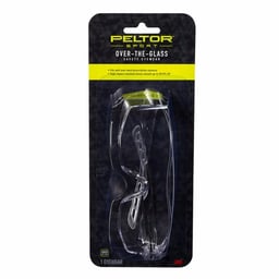 Peltor™ Sport Over The Glass Safety Eyewear 47030-PEL-6, Clear, 6/Case