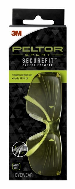 Peltor™ Sport SecureFit™ Safety Eyewear SF400-PA-9, Amber/AF Lens