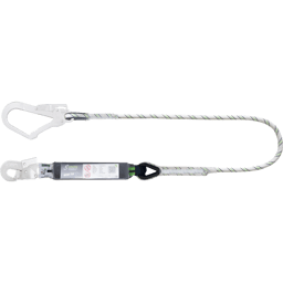 HOPE - Longe en corde tressée 1,50 m avec absorbeur d’énergie et mousquetons FA5020217 et FA5020755