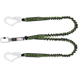 HOPE - Longe fourche en sangle élastique 1,50 m avec absorbeur d’énergie et mousquetons FA5010117 et FA5020755