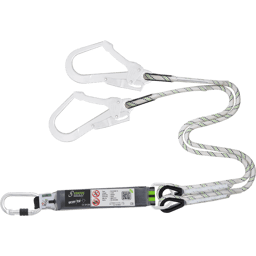 HOPE - Longe fourche tressée 1 m avec absorbeur d’énergie et mousquetons FA 50 101 17 et FA 50 207 55