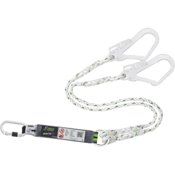 HOPE - Longe toronnée 1.50 m en fourche avec absorbeur d’énergie et mousquetons FA5010117 et FA5020755