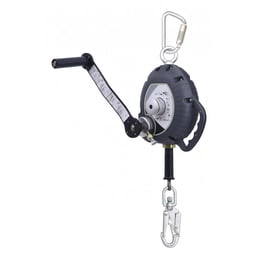 KALYPSO - câble Inox, antichute à rappel automatique 10 m avec treuil de sauvetage intégré