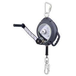KALYPSO - câble Inox, antichute à rappel automatique 20 m avec treuil de sauvetage intégré