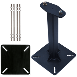 Kit potelet rigide (hauteur 500 mm) en acier galvanisé avec contreplaque pour ligne de vie horizontale câble KS 4000