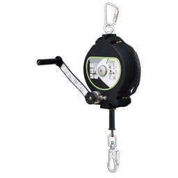 LONY - Antichute à rappel automatique câble synthétique 18 m avec treuil de sauvetage intégré