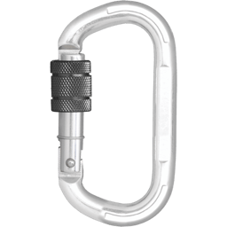 Mousqueton aluminium à verrouillage à vis - type Keylock